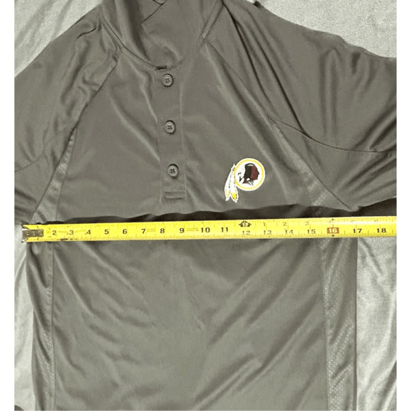 Washington Redskins Majestic Coolbase Polo Shirt Gray Sz Small - Picture 10 of 10